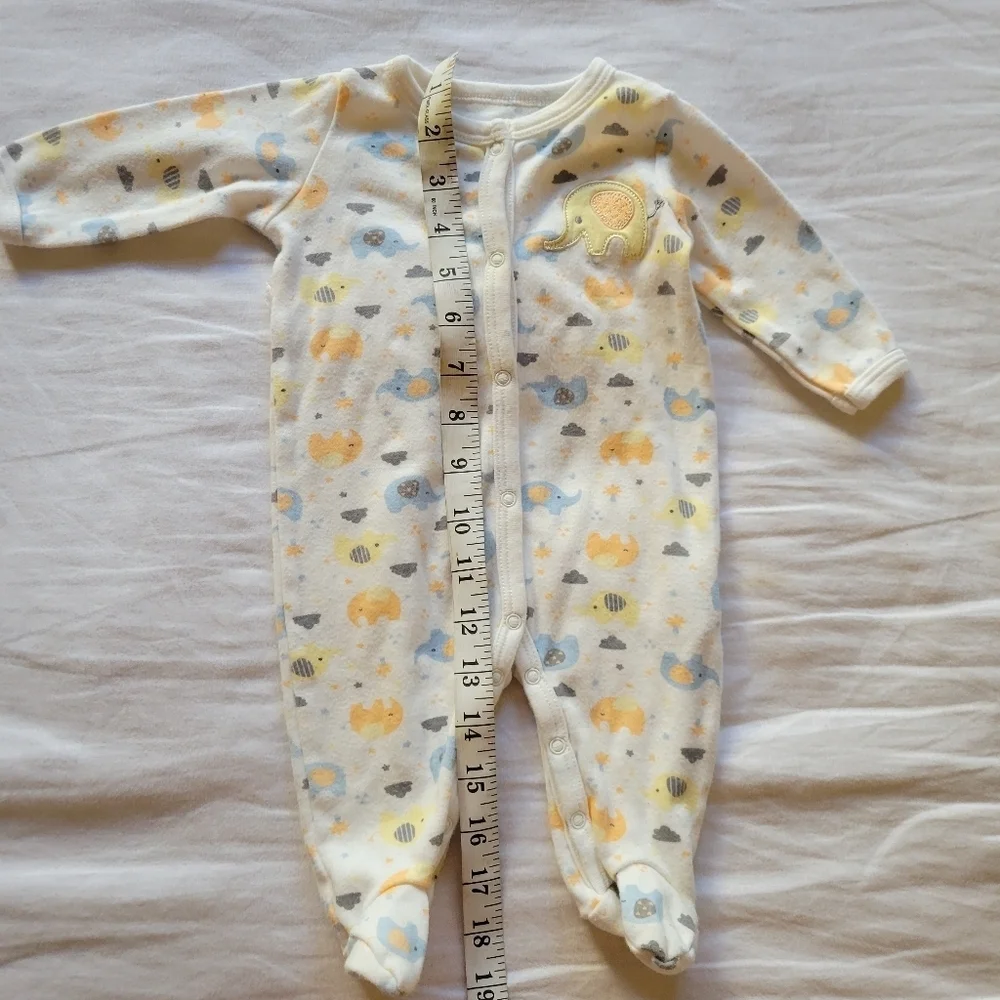 Cozy Elephant Print Kids Footie
